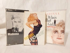 Madonna Cassette Lot - Who's That Girl, Vogue, Madonna - TESTED! - Picture 1 of 20