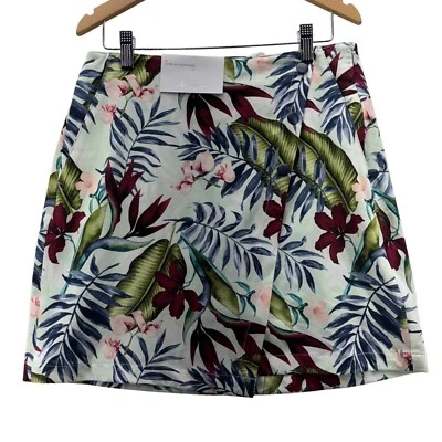 Falda corta de golf Lady Hagen para mujer con estampado de palma superpuesta a presión talla 2 palma pintada como nueva Foto 1 de 4