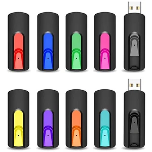 USB Stick 16GB 10er Pack Einziehbar für PC Mac Backup Tragbar Mehrfarbig - Bild 1 von 11