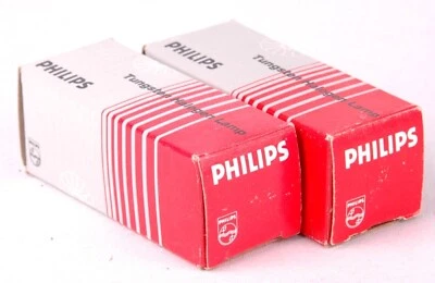 Lot of 2-PHILIPS 75/CL BA15D/28 VOLT 75 WATT BULB-nos-Vintage - Image 1 of 3