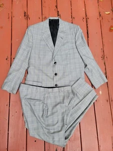 Oxxford Clothes Neiman Marcus Super 120s Gray 2 Piece Suit Size 44 R Coat 35x30 - Picture 1 of 20