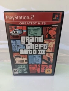 Grand Theft Auto III 3 + Poster GTA Sony PlayStation 2 PS2 Spiel funktioniert - Bild 1 von 2