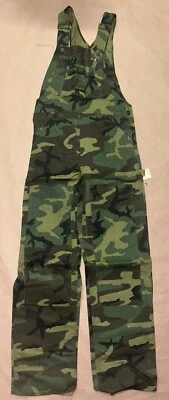 Vintage Liberty Double Knee Military Camo Overalls, Deadstock NWT, Size 30x34 - Image 1 of 4