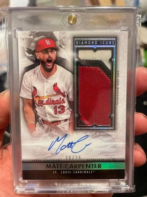 Matt Carpenter St. Louis Cardinals Autographed Jumbo Patch Card 20/25 - Image 1 of 2