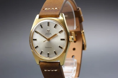 Vintage 1969 OMEGA Geneve Cal.552 Automatic Gold Silver 34mm Ref.165.041 Men's - Image 1 of 4
