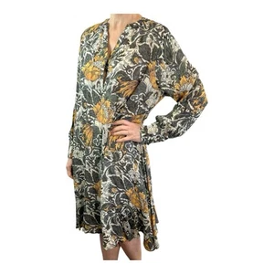 Rabens Saloner Size M 10-12 Aus (8-10 US) Green Yellow Floral Jenna Shift Dress - Picture 1 of 24