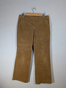 J Crew Womens Brown Corduroy Wide Leg City Fit Pants 10 Preppy Academia Forest - Picture 1 of 9