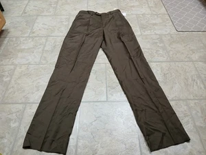 New Lauren Ralph Lauren Chaps Dress Pant Men Brown Wool/Cashmere Slacks 32"  - Picture 1 of 14