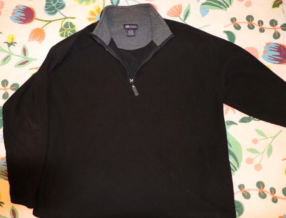 Camisa Manga Larga Desteñida Glory Cuarto Cremallera Talla XL Negra, Sin Lágrimas ni Manchas Foto 1 de 3