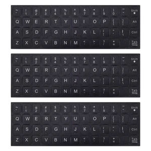 3 Pack English Keyboard Letters Stickers for Computer Laptop Desktop - Afbeelding 1 van 7