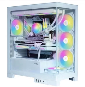 SAMA V50 White Mid Tower PC Case - Afbeelding 1 van 12