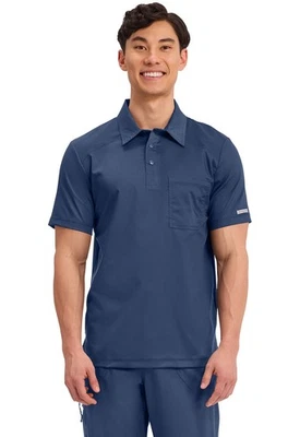 Camisa polo Scrub Cherokee Workwear Revolution para hombre WW615 NAVEGACIÓN azul marino envío gratuito Foto 1 de 4