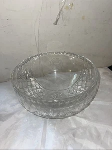 Vintage Boston College Collegium Bostoniense Fund 1863 Large Crystal Bowl mint - Picture 1 of 7