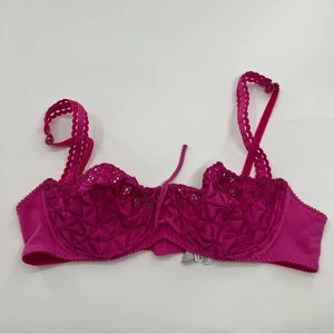 Soutien gorge demi-basse Aubade Paris Bahia & Moi filaire rose fuchsia femme sexy intime - Photo 1/10