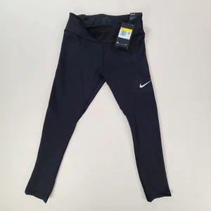 Nike Womens Pants Adult Small Black Dri-FIt 7/8 Running Fast Crop WorkOut Ladies - Picture 1 of 10