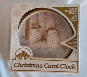 Weihnachtslied Uhr 13" spielt jede Stunde verschiedene Lieder Neu im Karton - Bild 1 von 5