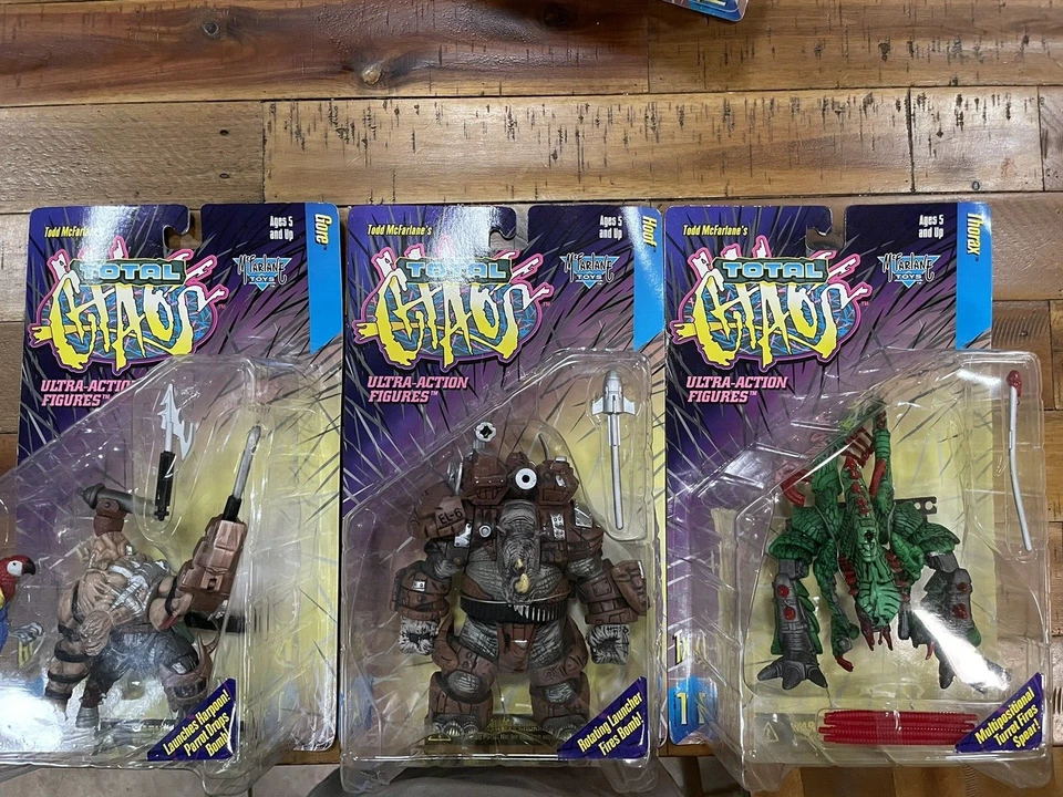 Juego completo de figuras de ultra acción Spawn Total Chaos 1996 serie 1 (lote de 6) Foto 1 de 4