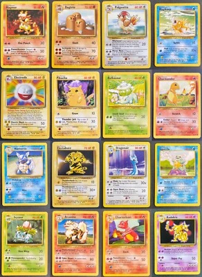 Pokemon Cards Bundle Unlimited Base Set (YOU CHOOSE) ALL CARDS 1999 Wotc Pikachu - Image 1 of 4