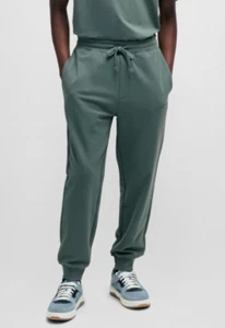 Mens HUGO Tracksuit Bottoms Dark Green With Logo Dayote232 Joggers - Size M - Picture 1 of 8