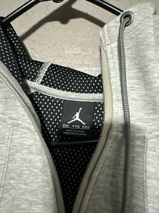 Jordan Hoodie Mens Large Gray Full Zip Tech Fleece Hooded Sweatshirt Athletic - Picture 1 of 8