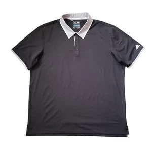 Adidas Mens Shirt Extra Large Black Climacool Logo Polo Short Sleeve Casual - Picture 1 of 14