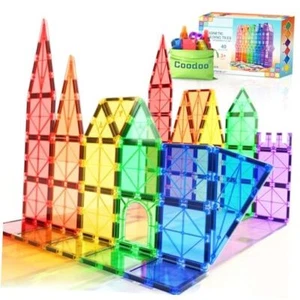 Magnetic Tiles Kids Toys STEM Magnet Toys for Toddler Magnetic Blocks Building - Picture 1 of 7