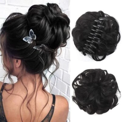 Extension Capelli Finti Sintetici Chignon Clip Artiglio Chignon Donna - Immagine 1 di 4
