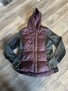 Michael Kors Plumón Puffer Chaqueta Sudadera Mangas Mujer Talla Grande Burgendy - Imagen 1 de 10