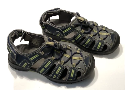 Khombu Youth 962653/Dillon Grey/Green Rugged Hiking Water Sandals - Size 2 - Image 1 of 4