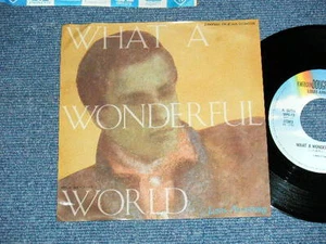 LOUIS ARMSTRONG  Japan One Sided PROMO ONLY 7"45 WHAT A WONDERFUL WORLD - Picture 1 of 6