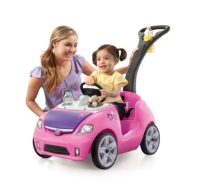 Step2 Whisper Ride II Pink Kids Push Car and Ride on Toy for Toddlers - Picture 1 of 5