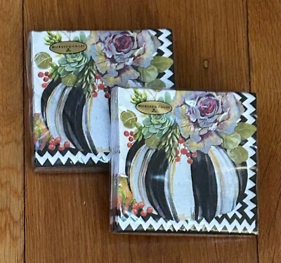 Servilletas de cóctel de papel MacKenzie-Childs Autumn Naturals - 2 paquetes - ¡Nuevas! Foto 1 de 3