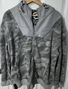 Vintage 90s Echo Unlimited Gray Camo Pullover Hoodie XL Urban Street Wear - Picture 1 of 8