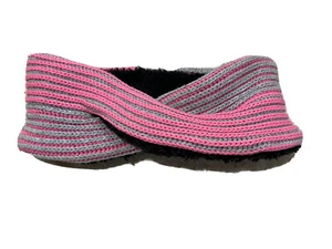 IVIVVA by LULULEMON GIRLS EARWARMER HEADBAND SHERPA LINED PINK BLACK O/S - Picture 1 of 5