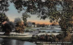 State Bass Fish Hatchery Grand Rapids Michigan 1910c postcard - Bild 1 von 2