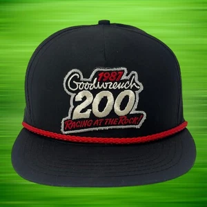 Vintage 1987 Goodwrench 200 NASCAR Rockingham Patch Mütze schwarz Snapback Cap USA - Bild 1 von 9