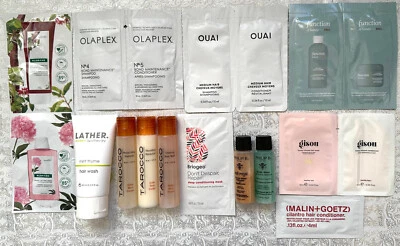 LOT OF 18 HAIR CARE SHAMPOO CONDITIONER STYLE KLORANE GISOU PHILIP B. OLAPLEX + - Image 1 of 3