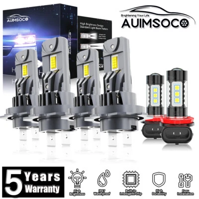 Fit Mercedes-Benz E350 E320 E550 -6x 6000K LED Headlight + Fog Light Bulbs Kit - Image 1 of 4