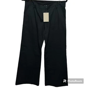 NWT Women’s Anthropologie Size 4 Black Lightweight Corduroy Flare Pants - Picture 1 of 6
