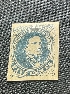 US CSA JEFFERSON DAVIS Confederate Faksimile Stempel MH - Bild 1 von 2