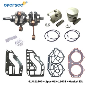 69P 61N-11400 Crankshaft Assy Piston Set &Gasket For Yamaha Outboard 2T 25 30HP  - Picture 1 of 6