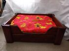Rustic handmade large dog beds, solid wood, no screws, cushion included 