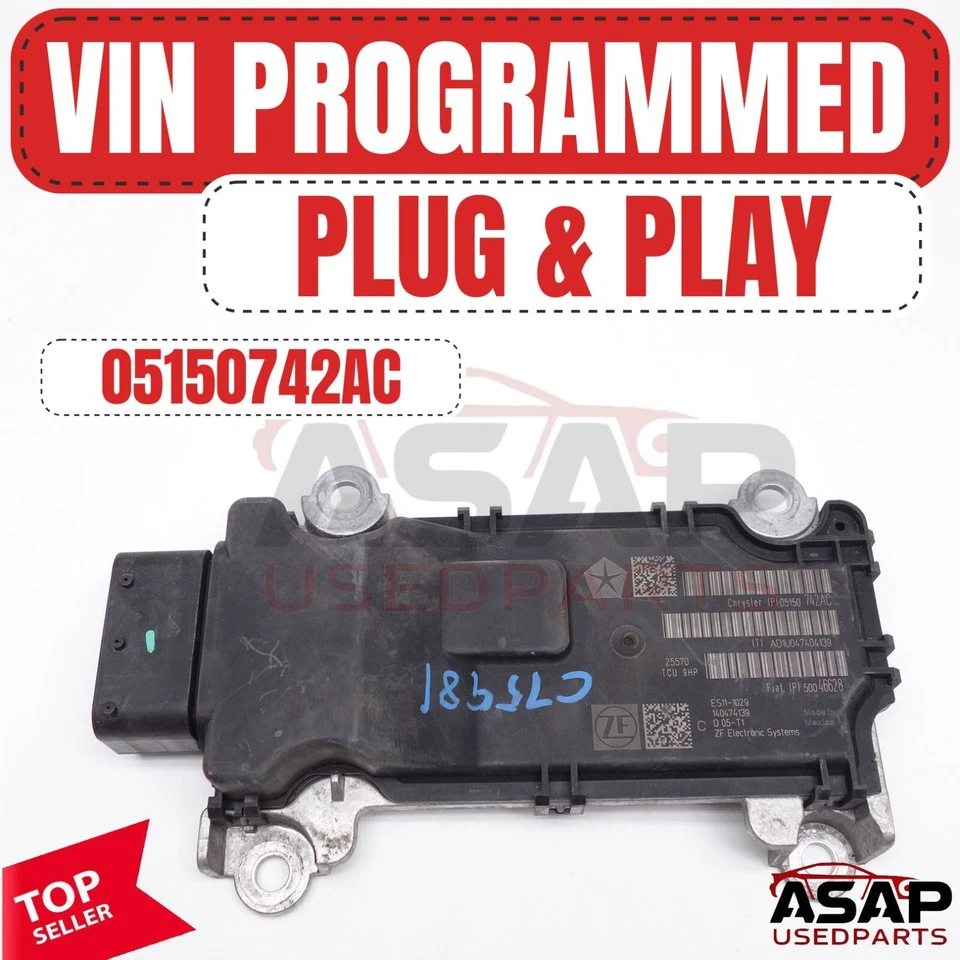 🌶️ VIN PROGRAMADO PLUG & PLAY TCM TCU CHRYSLER 200 JEEP CHEROKEE 05150742AC 🌶️ Foto 1 de 4