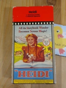 Heidi VHS Movie Cassette Heinrica Gretier Elsbeth Sigmund 1986 B&W Tested - Imagen 1 de 5