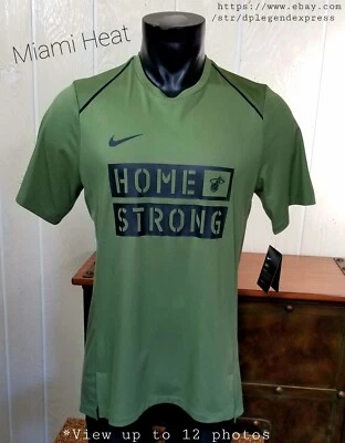 MIAMI HEAT Nike Dri-Fit Home Strong Shooting Warm Up S/S Athletic Shirt Sz M NWT - Image 1 of 4