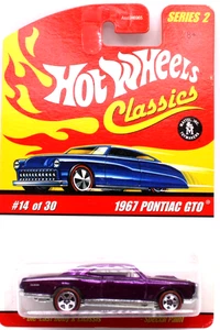 Hot Wheels Classics Series 2 #14 1967 Pontiac GTO SF purple RL5spk's - Picture 1 of 4
