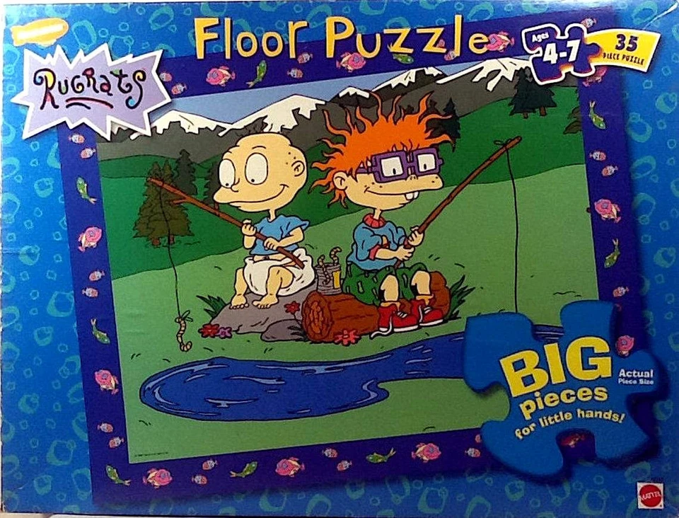 1999 Rugrats Chucky Finster Tommy Pickles Nickelodeon Floor 35 22X17 Puzzle - Image 1 of 1