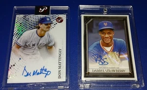 TOPPS AUTOS: DON MATTINGLY SEALED 2022 PRISTINE/'21 GALLERY DARRYL STRAWBERRY/SI - Picture 1 of 6