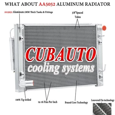 Radiador + condensador de 2 filas para Infiniti G37 2009-2013 sedán/2013-2017 Nissan 370Z Foto 1 de 4