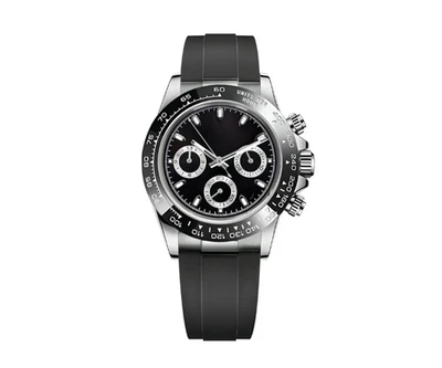 Seikmod Chrono Negro VK63 | Zafiro | Bisel Taquí Cerámico | Automático 5ATM - Imagen 1 de 3